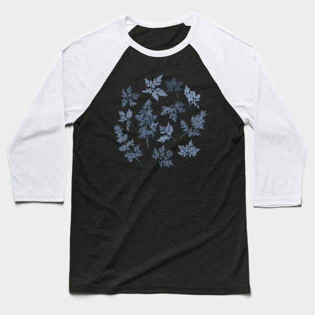 Herbal Blue Cynotype 01 Baseball T-Shirt by zeljkica